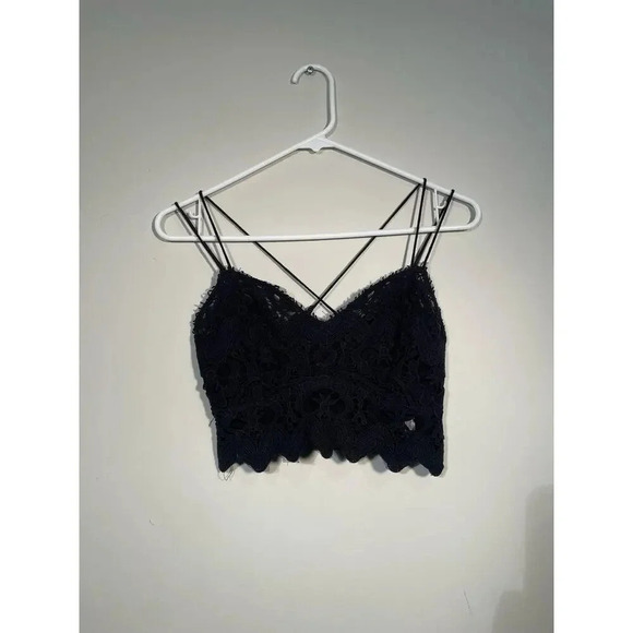 Free People One Black Lace Bralette - Picture 1 of 7